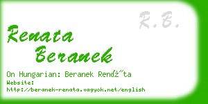 renata beranek business card